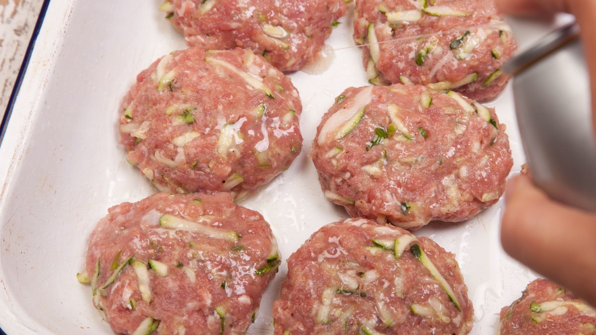 Remixed Butterball Turkey Patties With Grated Zucchini and Onion