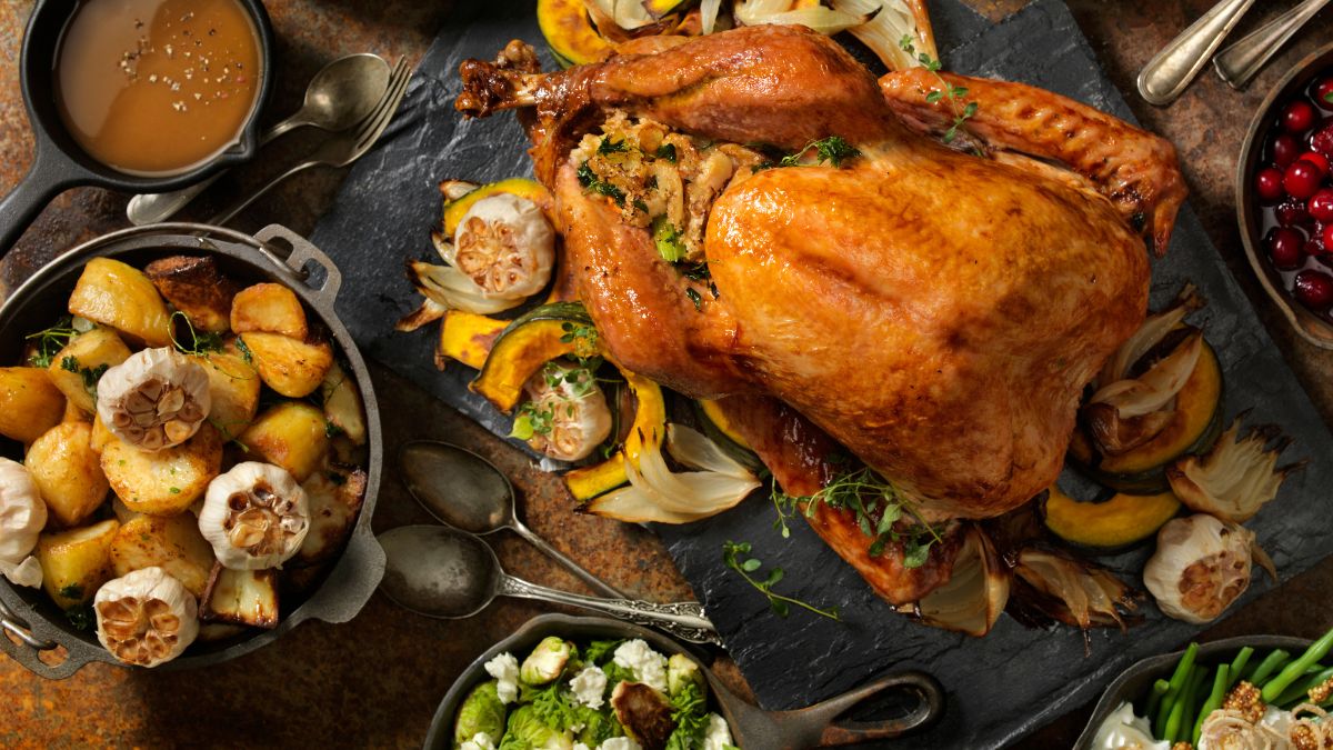 Roasted Turkey With Side Dishes