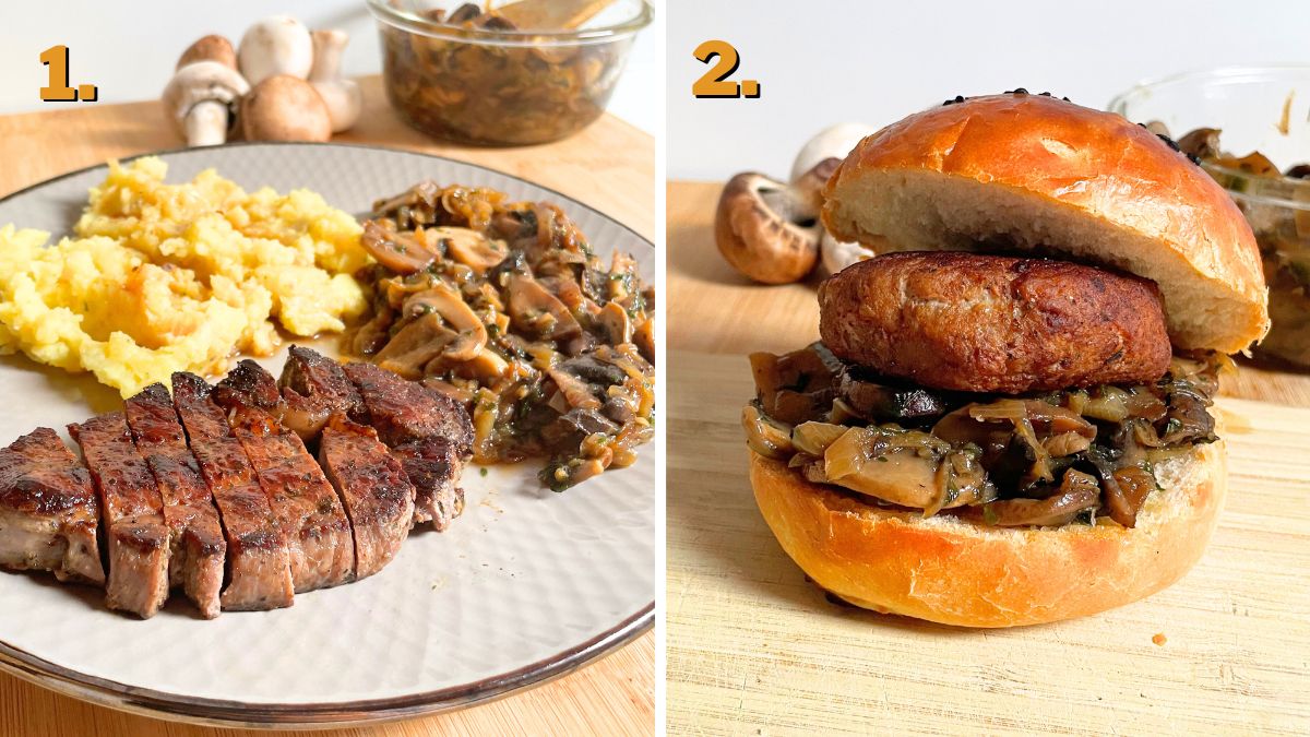 Serving Caramelized Onion and Mushroom