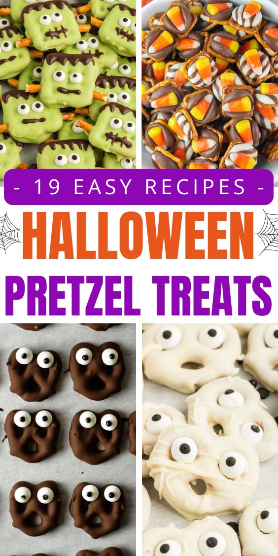 Spooky Halloween Desserts With Pretzels