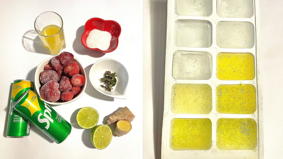 Strawberry Mocktail With Sprite