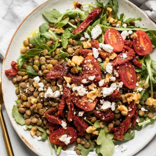 Sun Dried Tomato Arugula Lentil Salad Landscape 1