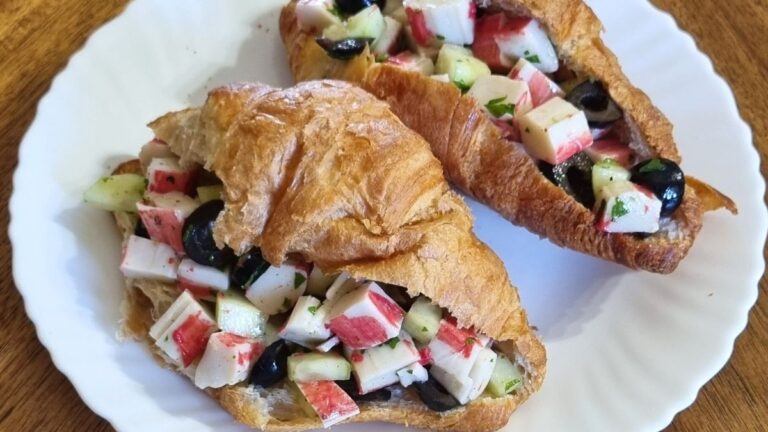 Surimi Salad Sandwich [Imitation Crab Meat Recipe]