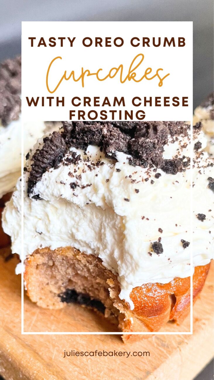 Tasty Oreo Crumb Cupcakes with Cream Cheese Frosting Pinterest