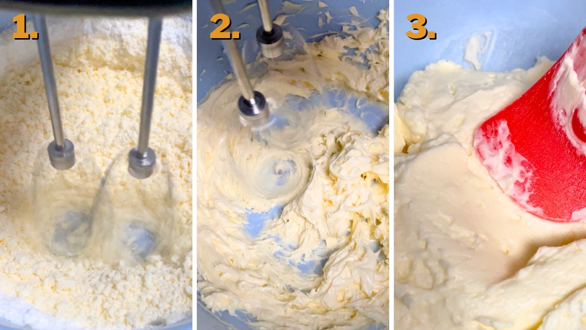 Whipping the Frosting for Cherry Blossom Cupcakes