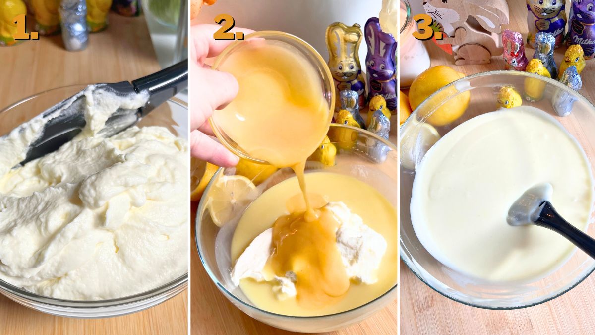 Whipping the Mousse for Easter Lemon Dessert