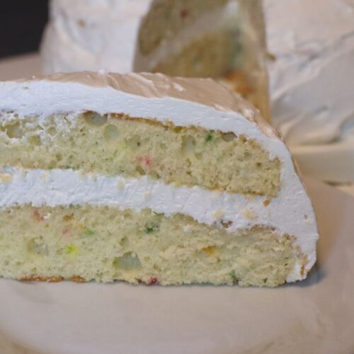 White Cake with Cheesecake Filling 2