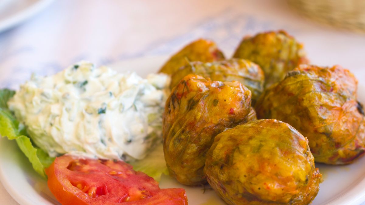 Zucchini Flowers With Ricotta Tzatziki