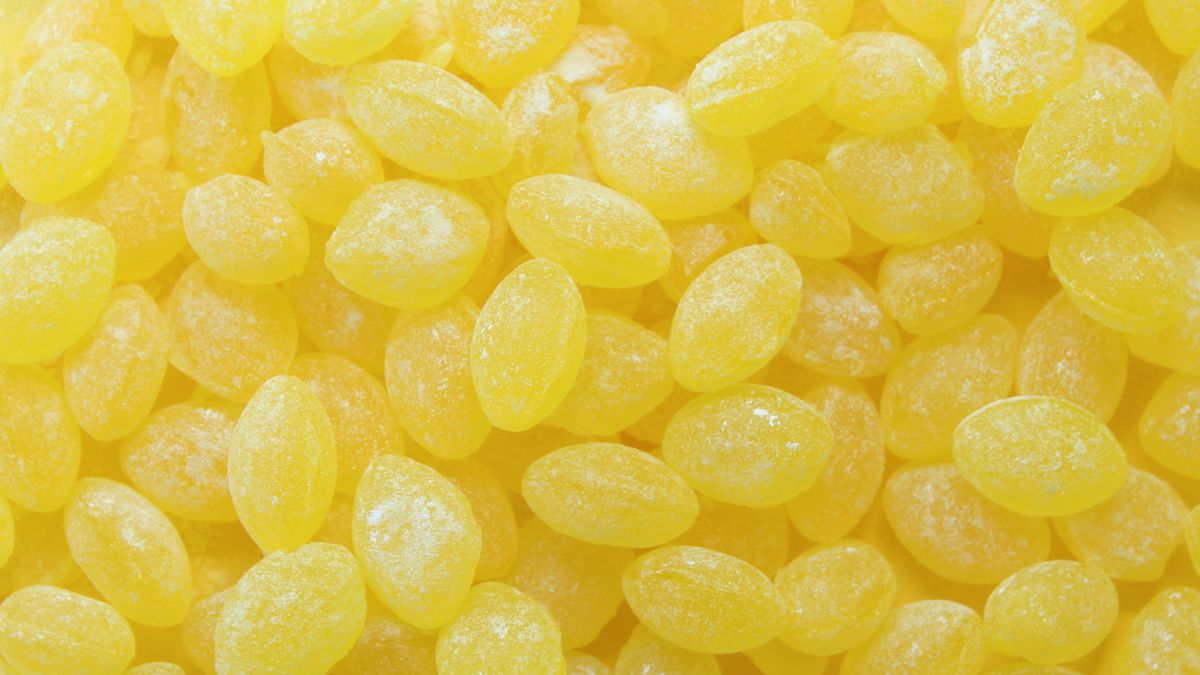 a background full of lemon drops