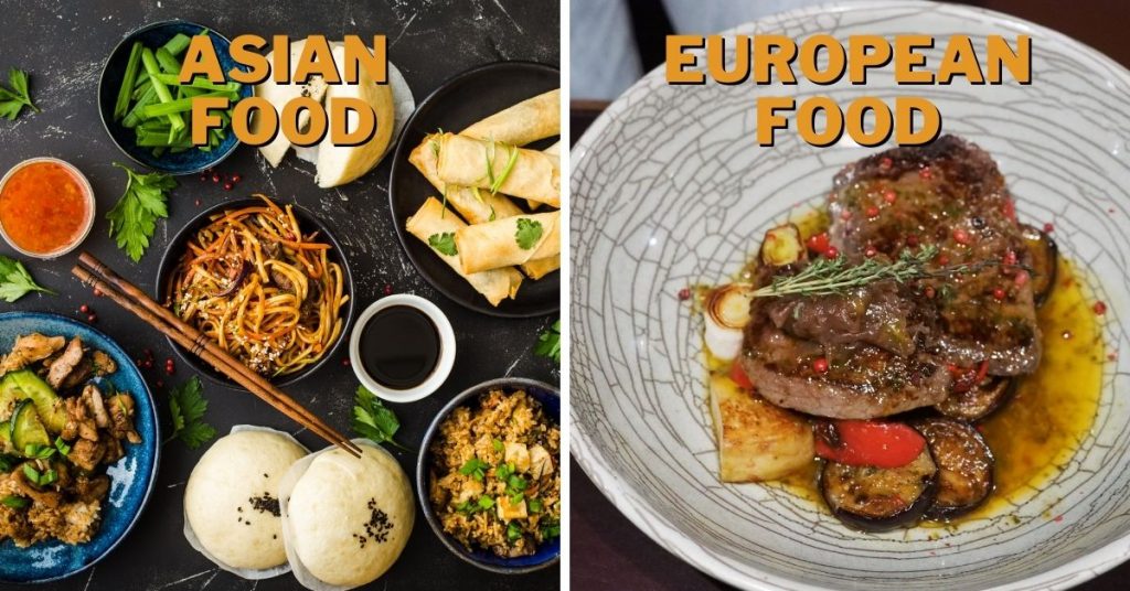 asian food vs european food