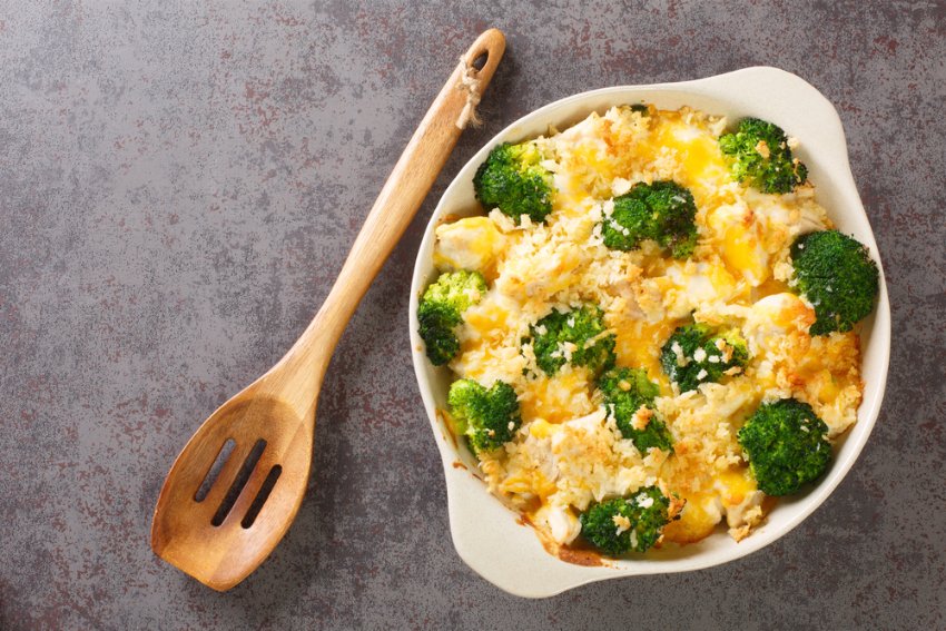 baked chicken with broccoli cheddar and rice