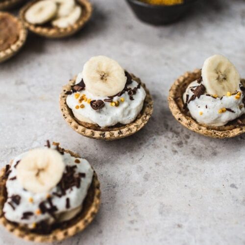 banoffee pie tartlets vegan GF No Refined sugar 1737