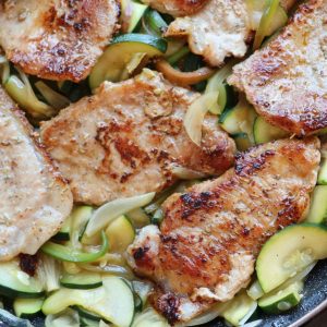 boneless pork chop and zucchini recipe