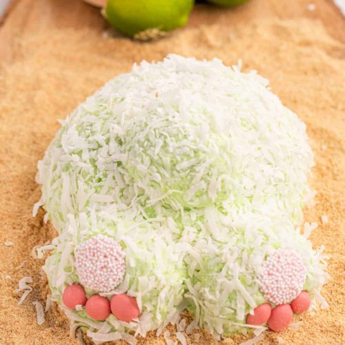 bunny butt cheese ball assembled