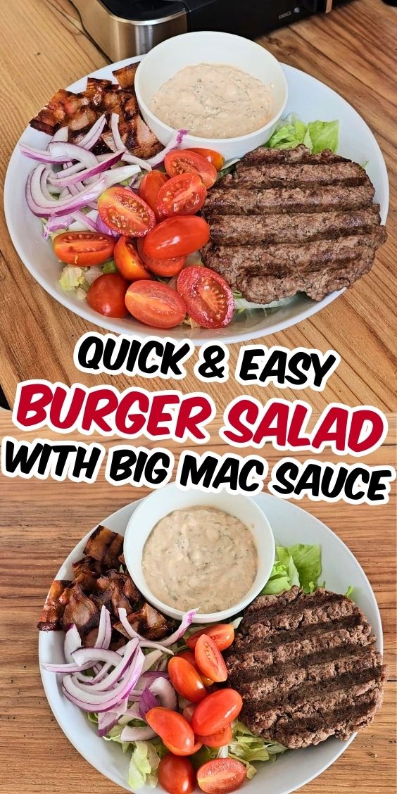 burger salad with BIG MAC SAUCE