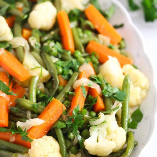 buttered vegetables platter