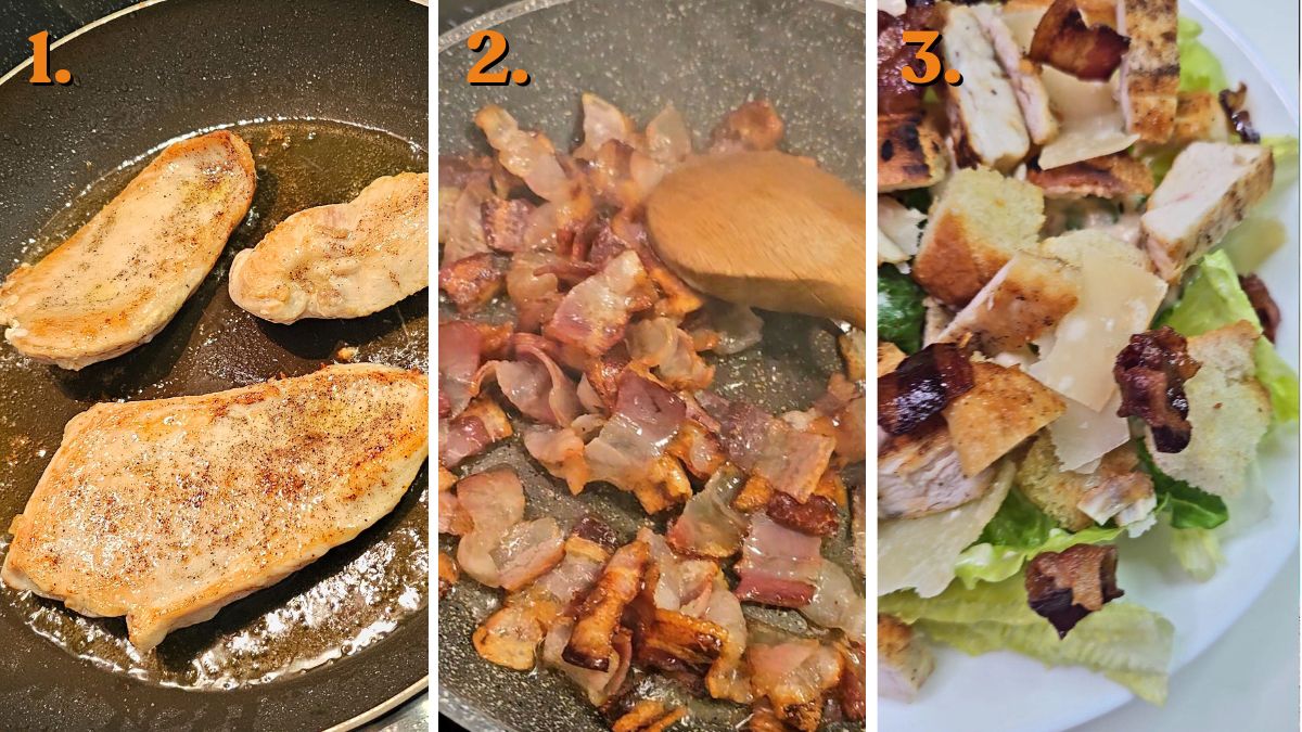 caesar salad with chicken optional steps