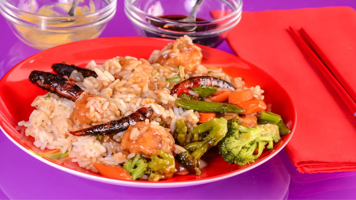 carrot with General Tsos Chicken