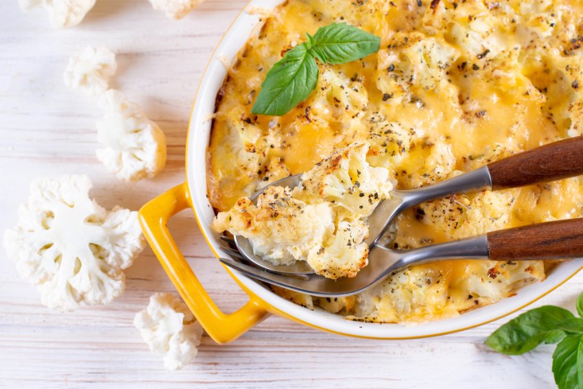 cauliflower with cheeseeggs and cream