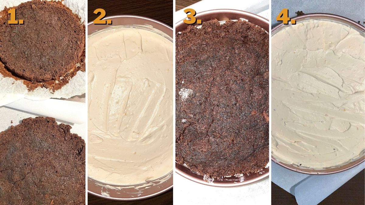 chocolate cake with orange frosting