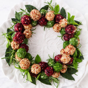 christmas cheese ball wreath