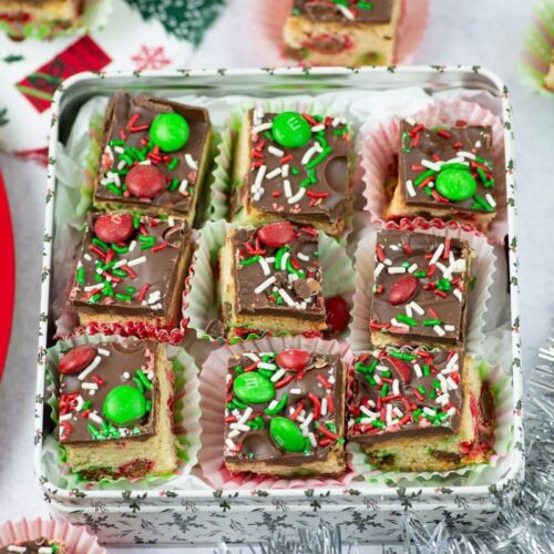 christmas cookie tin treats