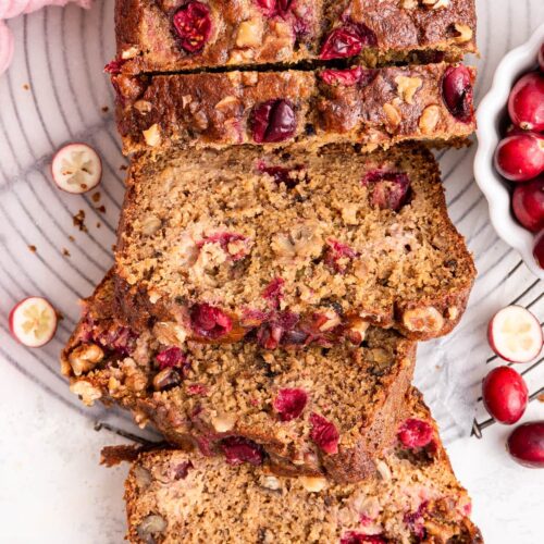 cranberry banana bread hero