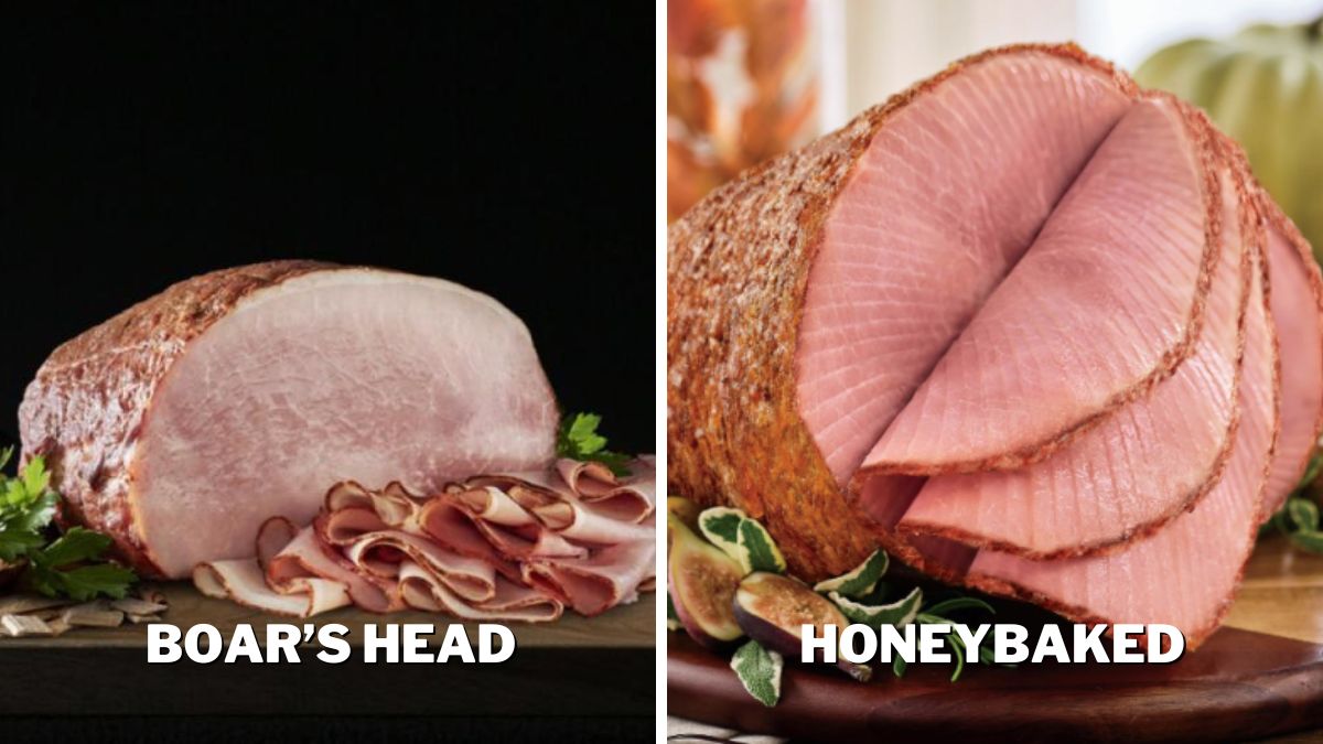 differences in appearances of Boar's Head and Honey Baked Ham
