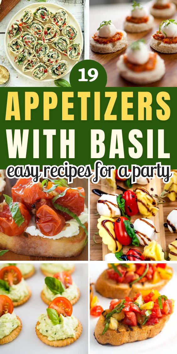 easy Appetizers With Basil Leaves