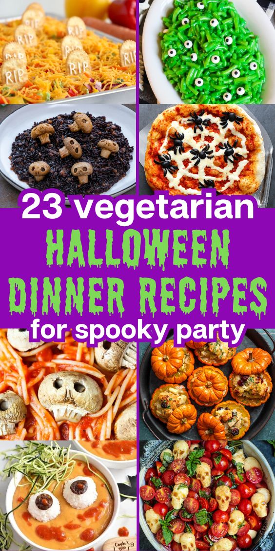 easy halloween dinner vegetarian spooky