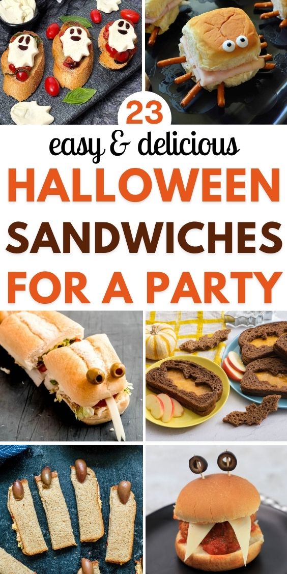 easy halloween sandwiches for a PARTY