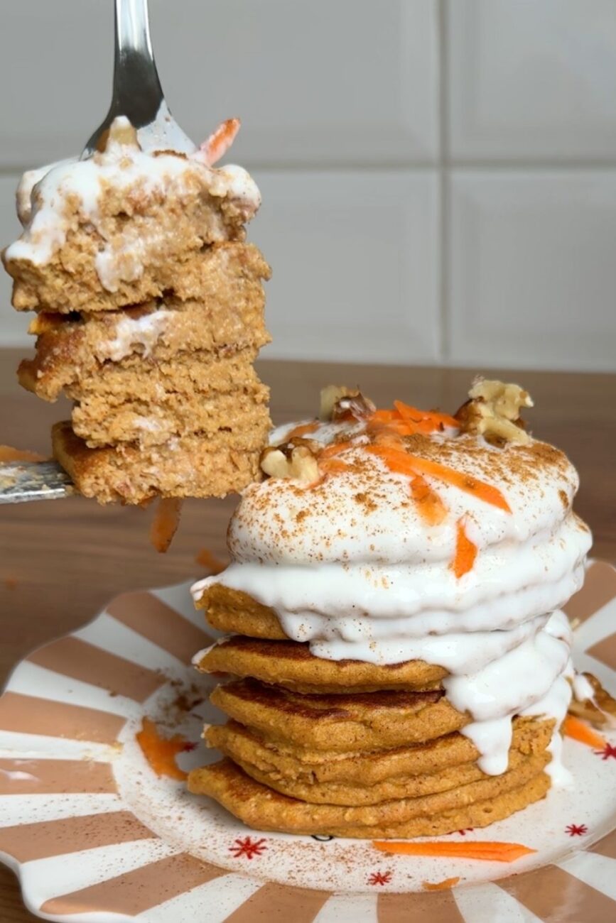 easy healthy carrot cake pancakes delicious