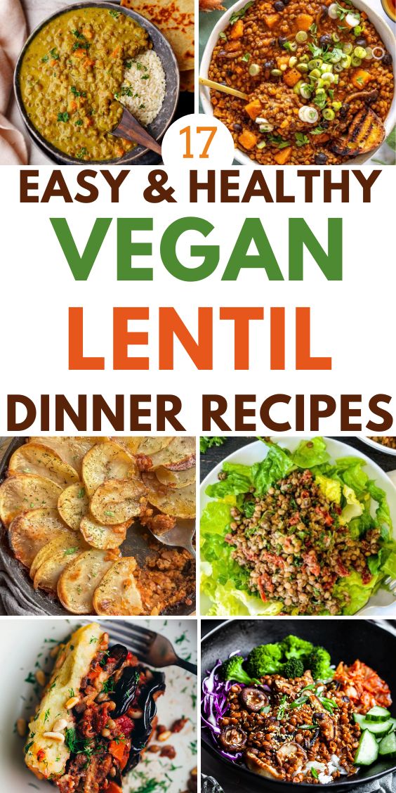 easy healthy vegan lentil dinner recipes