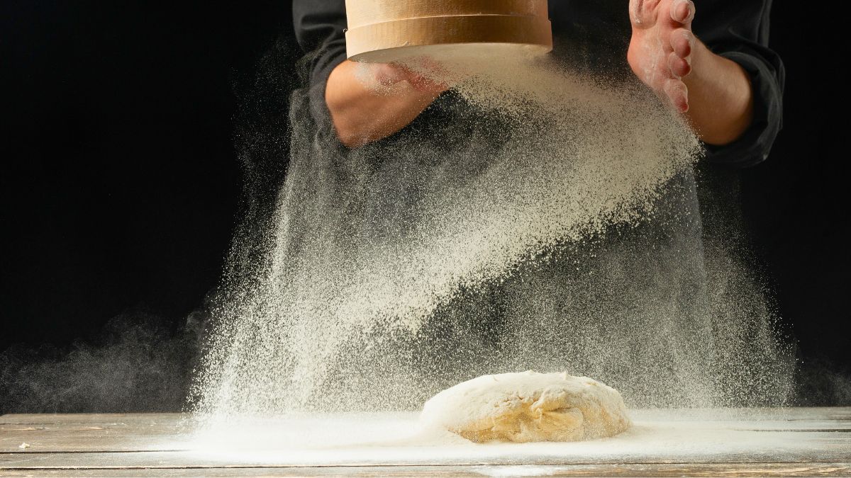 fixing bread dough with too much butter by adding more flour