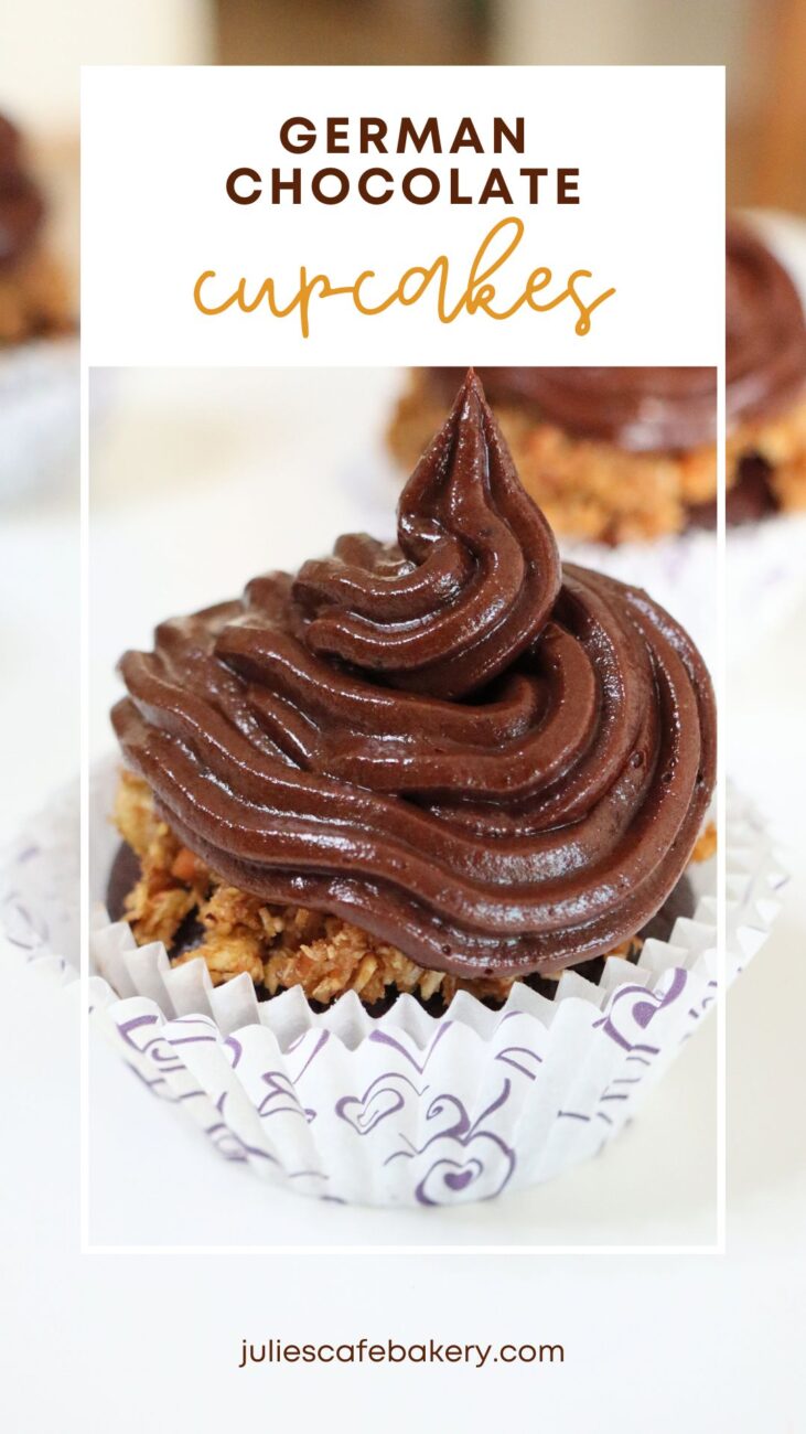 german chocolate cupcakes pinterest image