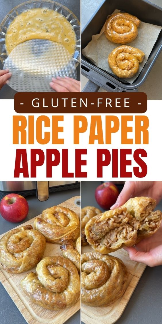 gluten free healthy rice paper apple pies