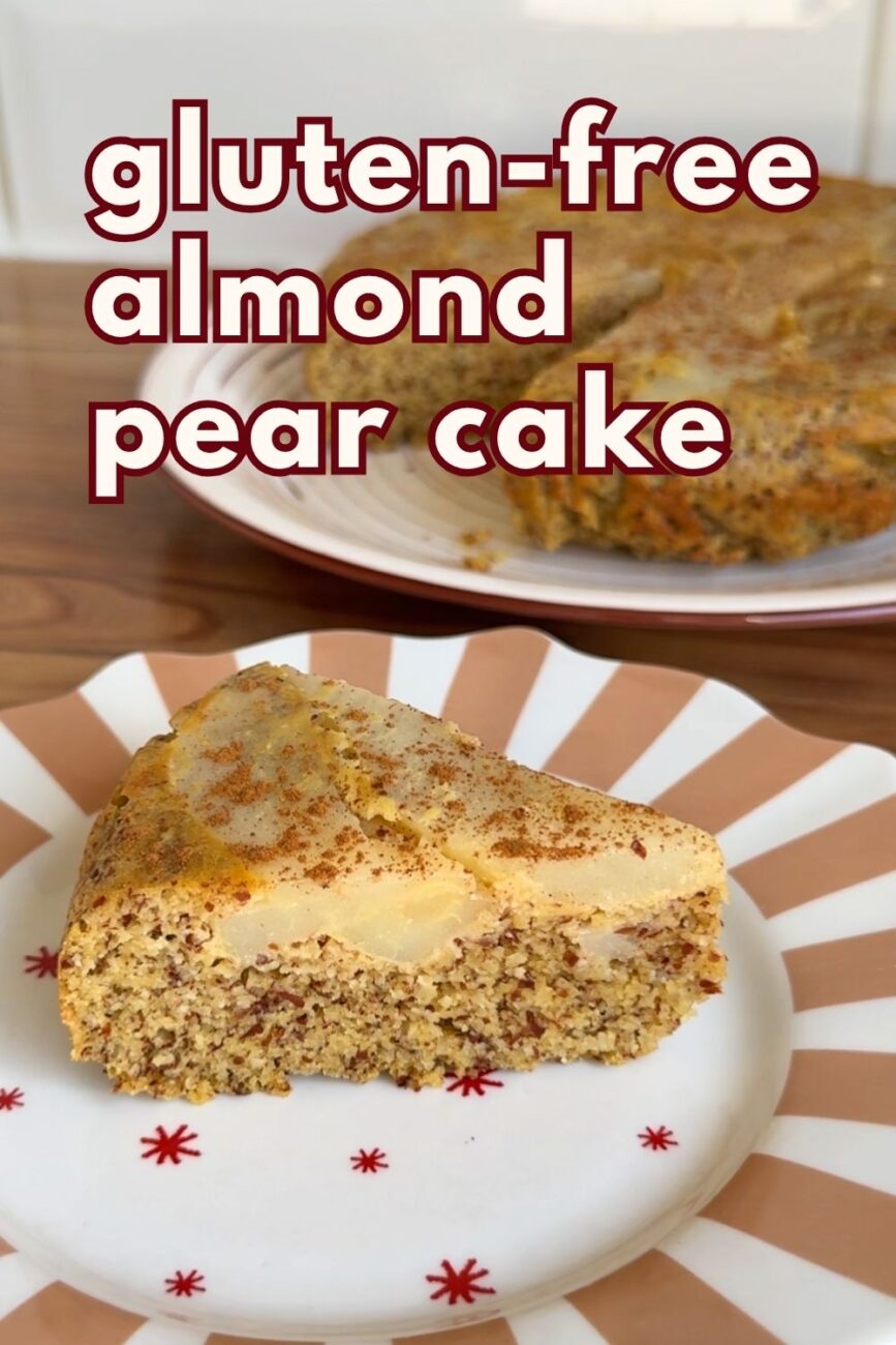 healthy almond pear cake recipe