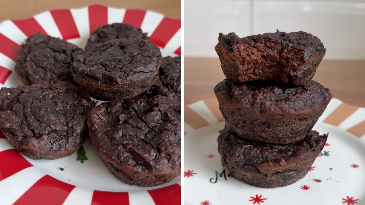 healthy avocado chocolate muffins