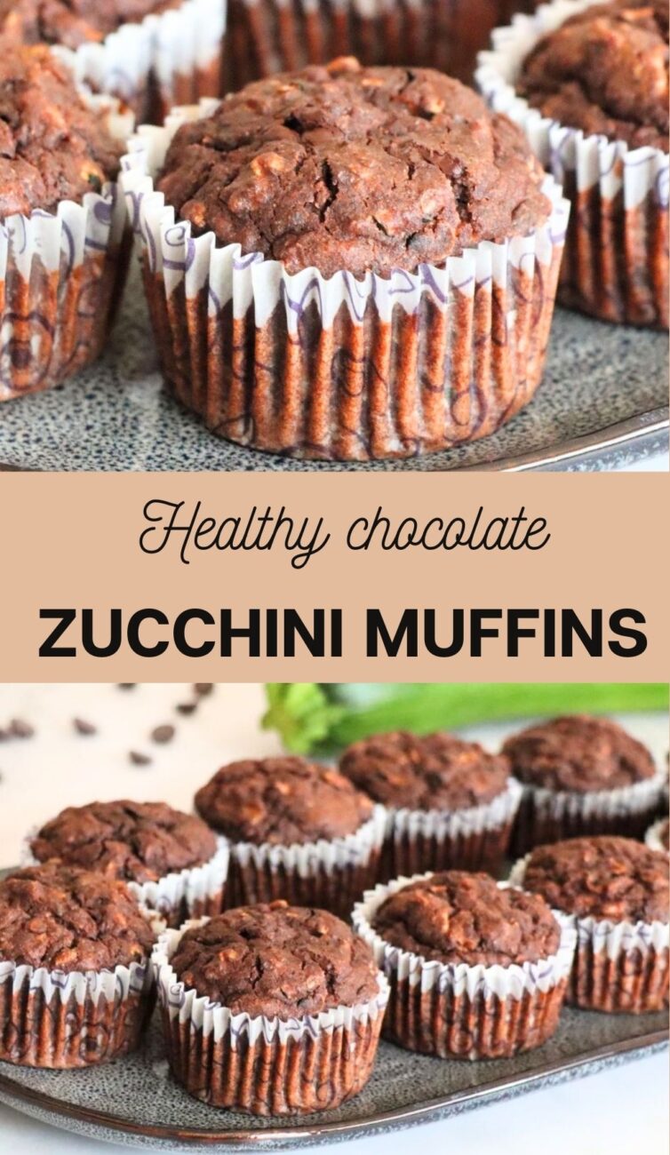 healthy chocolate zucchini muffins