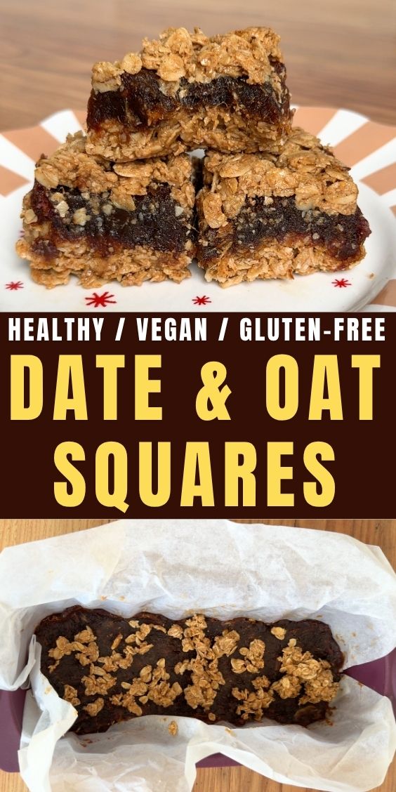 healthy date oatmeal squares recipe vegan