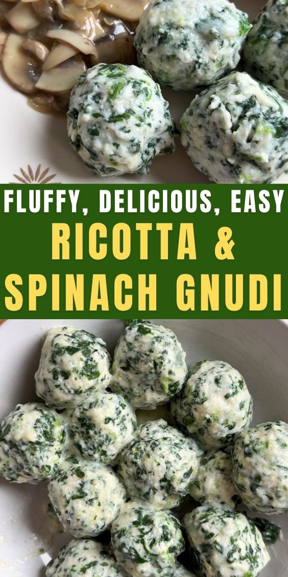 healthy fluffy ricotta spinach gnudi