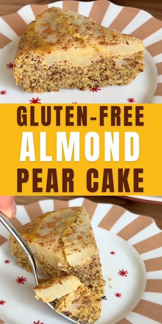 healthy gluten free almond PEAR cake