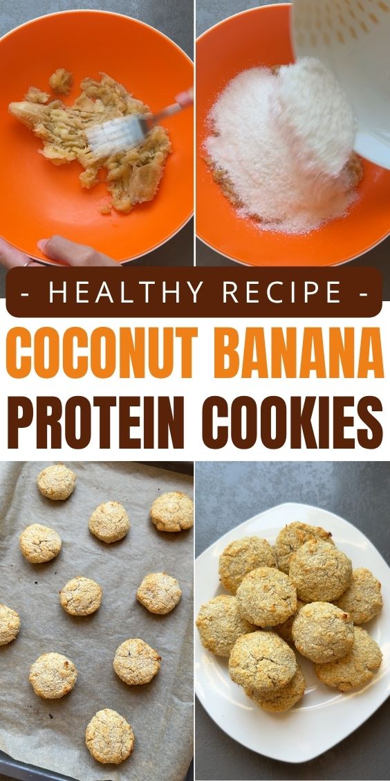 healthy high protein coconut banana cookies recipe