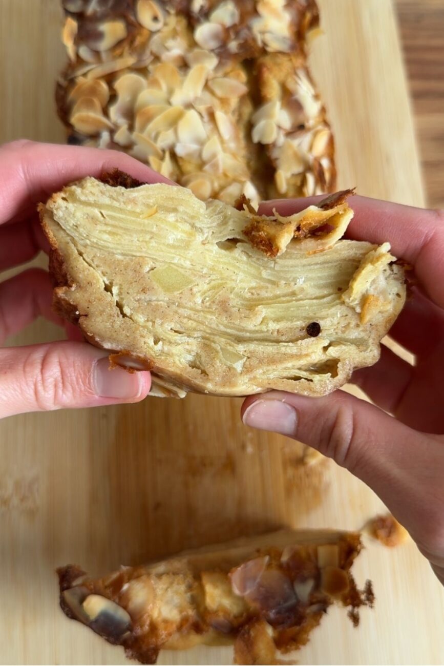 healthy invisible apple cake slice