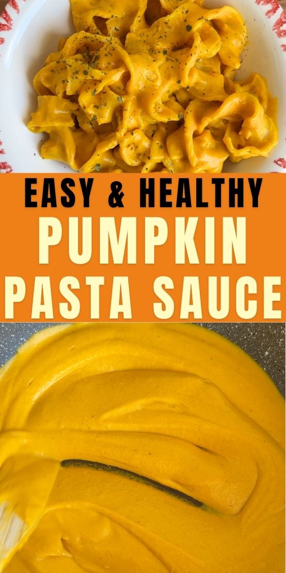 healthy pumpkin pasta sauce with cream