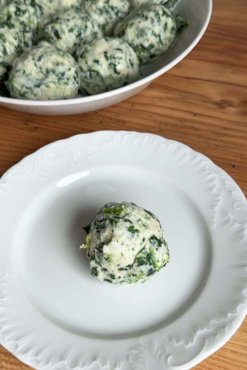 healthy spinach ricotta gnudi