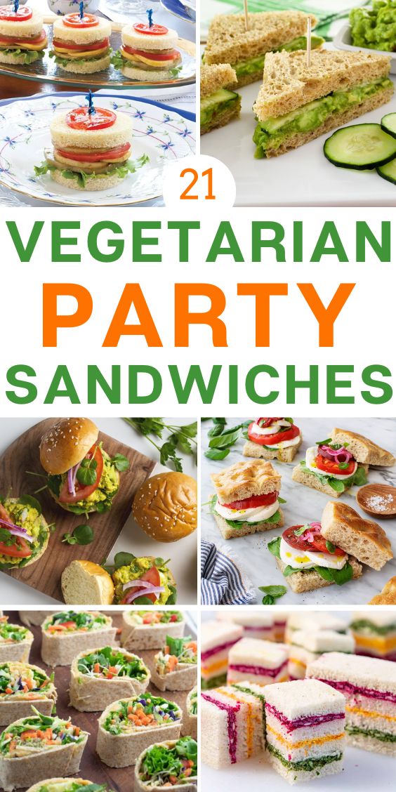 healthy vegetarian party sandwich ideas