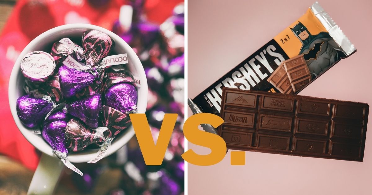 hershey kisses vs hershey bars