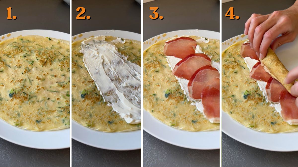 how to fill delicious zucchini crepes