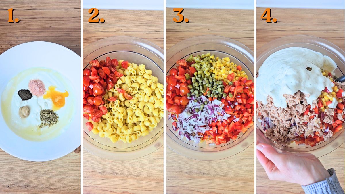 how to make No Mayo Tuna Pasta Salad Recipe